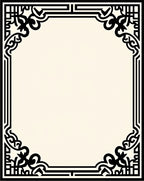 Black Cream Ornate Scrollwork Border Rug