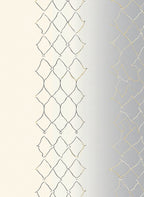 Golden Gray Lattice Detail Rug