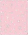 Pink Snowflake Scattered Holiday Background Rug