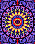 Vibrant Radial Floral Medallion Rug
