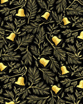 Golden Christmas Bell Sprig Rug