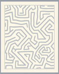 Pale Gray Labyrinth Lines Rug