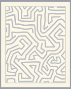 Pale Gray Labyrinth Lines Rug
