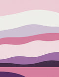 Soft Pink Purple Wavy Bands Rug