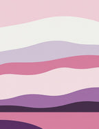 Soft Pink Purple Wavy Bands Rug