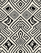 Bold Abstract Black Cream Geometric Rug