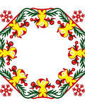 Holiday Red Yellow Green Gingerbread Man Snowflakes Rug