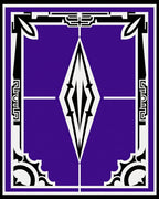 Bold Purple Art Deco Diamond Rug
