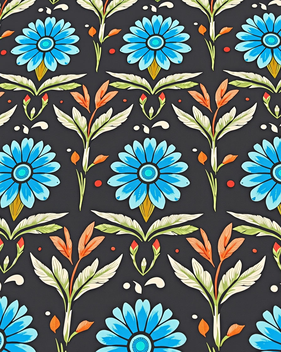 Blue Daisy Botanical Garden Rug