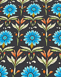 Blue Daisy Botanical Garden Rug