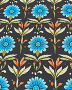 Blue Daisy Botanical Garden Rug