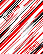 Bold Red Black Diagonal Stripes Rug