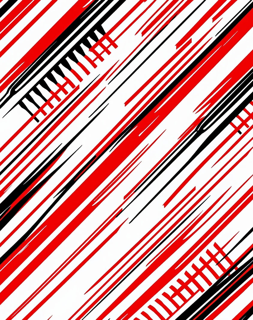 Bold Red Black Diagonal Stripes Rug