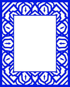 Royal Blue Geometric Interlocking Diamond Rug