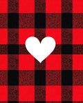 Gingham Red Heart Rug