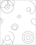 Abstract White Swirling Circles Harmony Rug