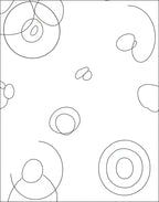 Abstract White Swirling Circles Harmony Rug