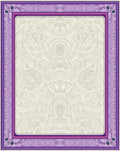 Lavish Purple Intricate Geometric Frame Rug