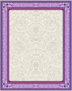 Lavish Purple Intricate Geometric Frame Rug