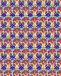 Vibrant Purple Yellow Kaleidoscopic Garden Rug