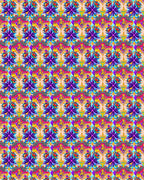 Vibrant Purple Yellow Kaleidoscopic Garden Rug