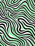 Bold Black Green Swirl Stripe Rug