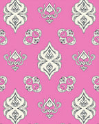 Pink Cream Ornamental Keystone Medallion Rug