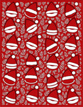 Festive Red Santa Hat Foliage Rug