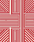 Bold Red and Cream Star Stripes Rug