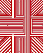 Bold Red and Cream Star Stripes Rug