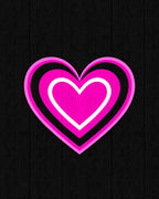 Hot Pink Layered Heart Rug