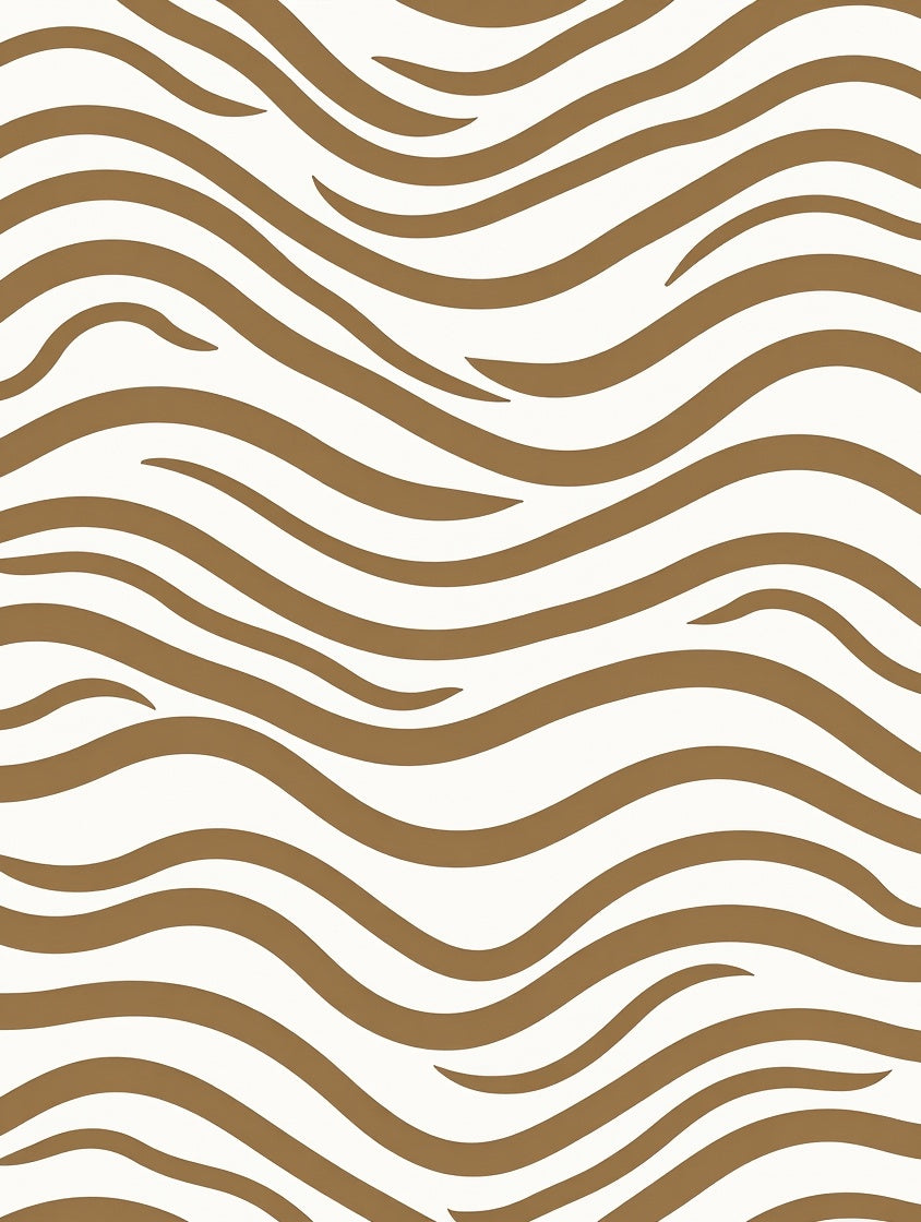 Brown And White Zebra Stripe Rug