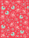 Coral Blue Teal Tropical Floral Whimsical Rug
