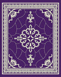 Regal Lavender Ornate Medallion Rug