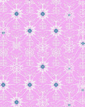 Pink White Floral Snowflake Bloom Rug