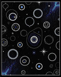 Cosmic Blue Abstract Celestial Circles Rug