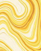 Golden Marbled Swirl Abstract Rug