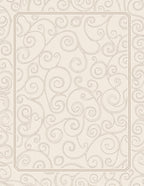 Cream Swirl Scroll Border Rug