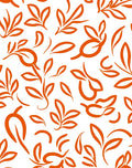 Orange Sketch Botanical Garden Rug