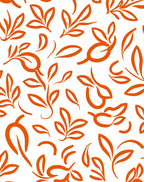 Orange Sketch Botanical Garden Rug