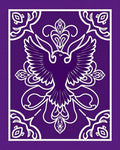 Majestic Purple Eagle Crest Artwork Rug