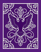 Majestic Purple Eagle Crest Artwork Rug