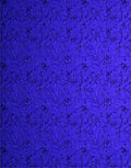 Royal Blue Abstract Floral Swirl Rug