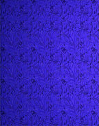 Royal Blue Abstract Floral Swirl Rug