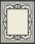 Geometric Art Deco Cream Black Gray Rug
