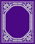 Regal Purple Intricate Floral Frame Rug