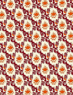 Crimson Orange Sunburst Medallion Rug
