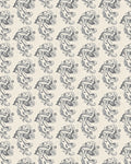 Monochromatic Sketchy Octopus Repeating Arrangement Rug