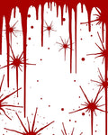 Crimson Splash Spatter Droplet Effect Rug