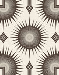 Sunburst Geo Diamond Brown Cream Rug